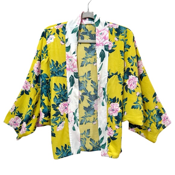 Anthropologie Tops - Anthropologie Floral Boho Open Front Kimono Top Cottagecore OS